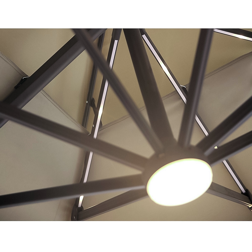 Oce LED 그늘막 300cm 베이지 정원그늘막 카페그늘막 테라스양산