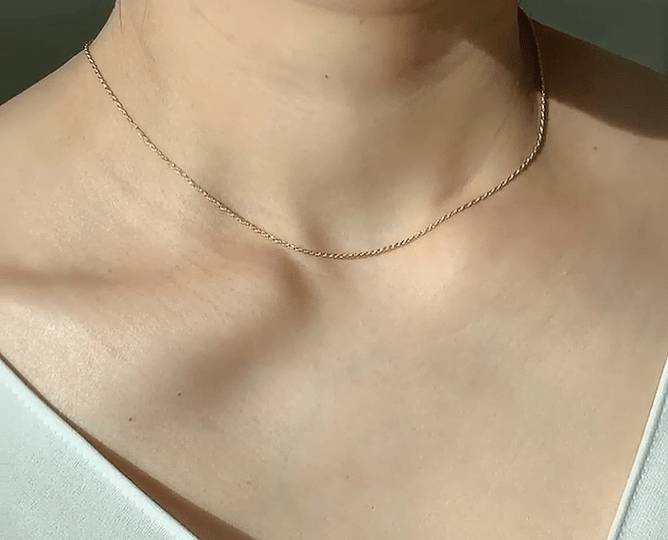 베라토 18K 베이직 로프 체인 목걸이