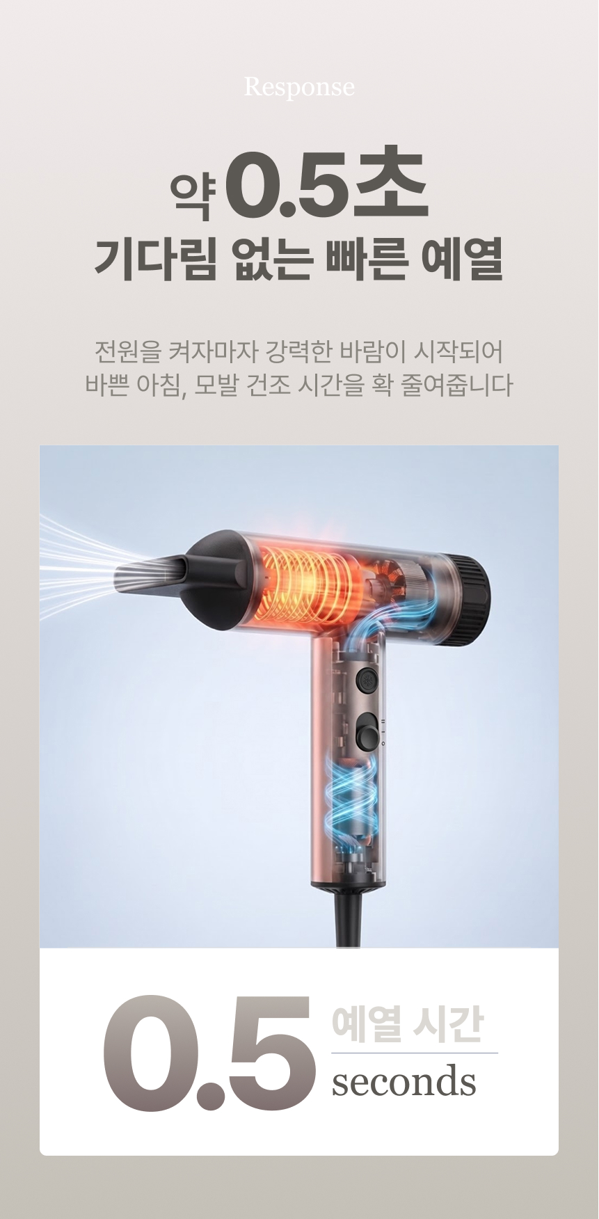 오아 소닉제트 미니 드라이기 고속 BLDC 헤어 드라이어 음이온 초경량 휴대용 상세 이미지 17