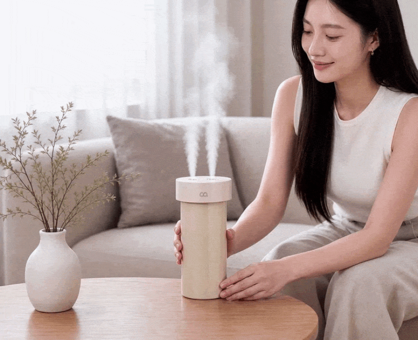 오아 듀얼글로우 가습기 사무실 초음파 휴대용 탁상용 미니 소형 책상 무드등 USB 상세 이미지 4