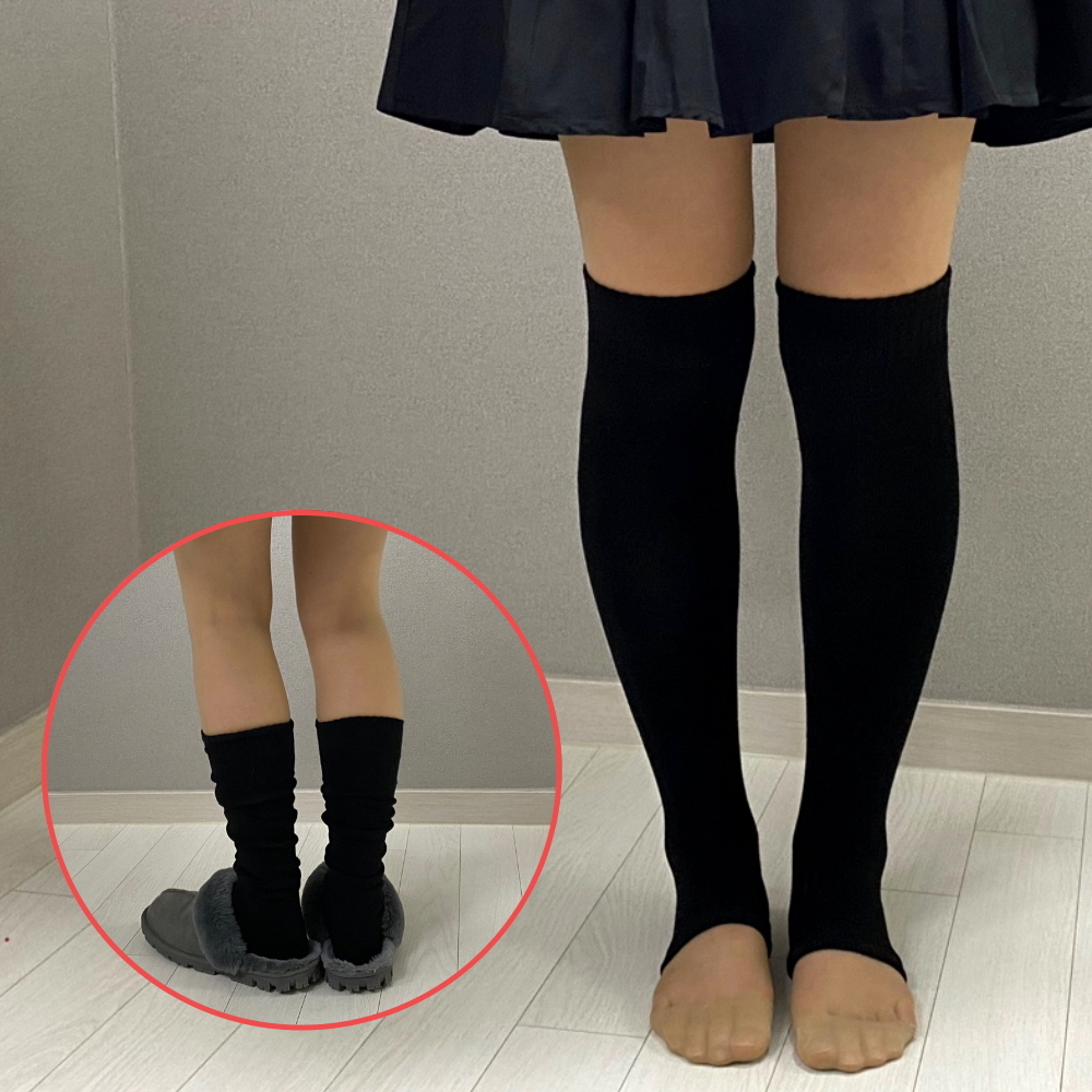 쿨링속옷 니트다리토시 차콜니트제품 무릎방한레그워머 보온속옷 여성용레그워머 도톰발목양말 배색레그워머 보온레그워머 일본오픈토제품 겨울방한레그워머 발토시 롱 니트 블랙 레그워머