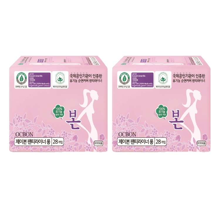 유기농본 생리대 롱 팬티라이너 28P 2팩 4팩 6팩 8팩 구성