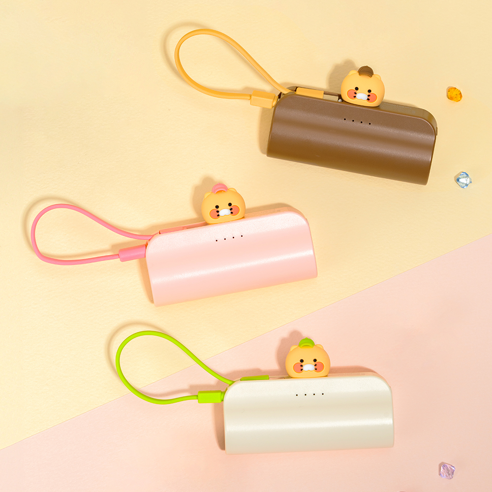 [카카오프렌즈] 볼캡 도킹형 20W 고속충전 보조배터리 5000mAh
