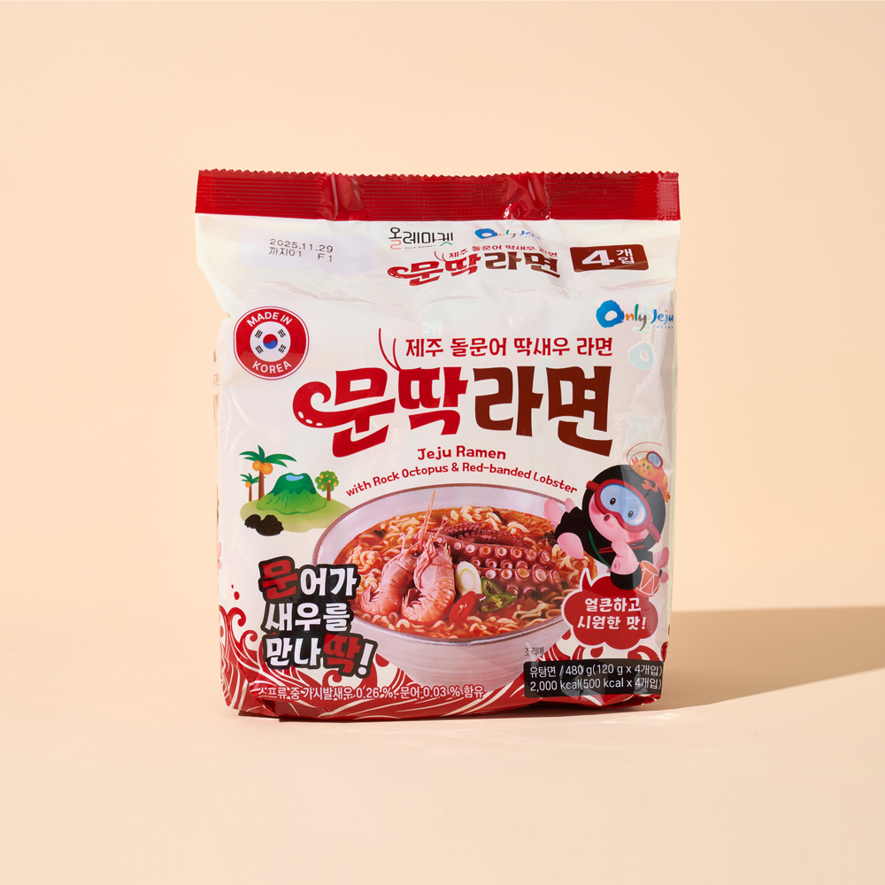 [올레마켓] 문딱라면 봉지면 120g/택일