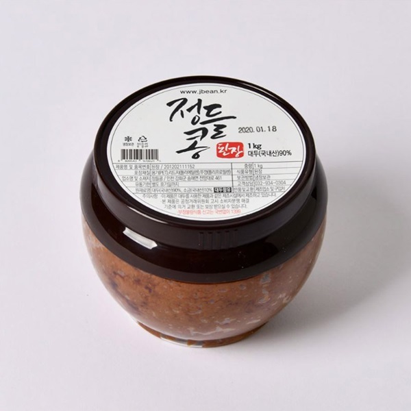 정들콩 강화도 시골집된장100%국산메주저염재래식된장1kg