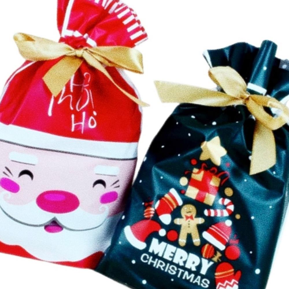 Oce 리본으로 묶는 성탄절 선물 포장가방 산타 쇼핑백  유치원 행사  키즈카페 답례품