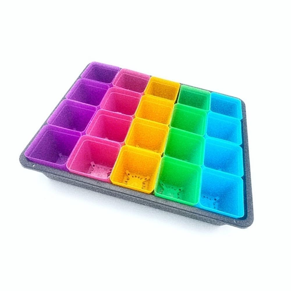 Oce 다육이 선인장 모종 관찰 작은 식물 거치대 20칸 베란다 가드닝 미니 화분컵 flower pot