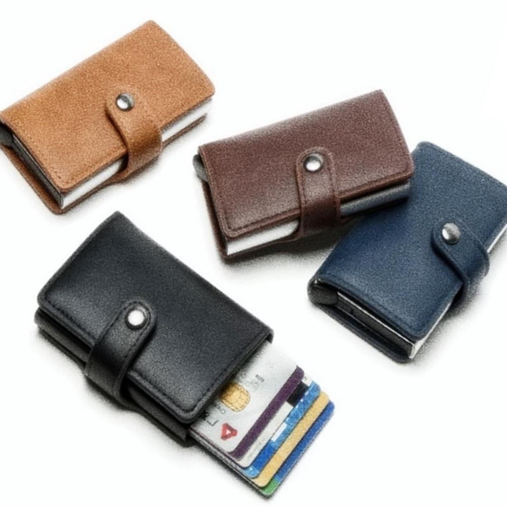 Oce 자동 카드 명함 지갑 가죽 케이스 슬라이드 명함집 남성 지갑 카드 북 파우치 출입증 회사원