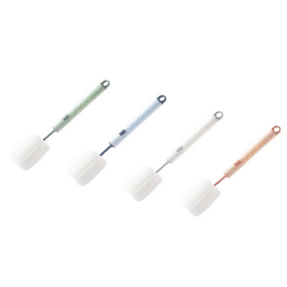 Oce 물병 유리컵 텀블러 긴 손잡이 스폰지 세척솔 교체형 스펀지 솔 cleaning brush 와인잔 긴 컵