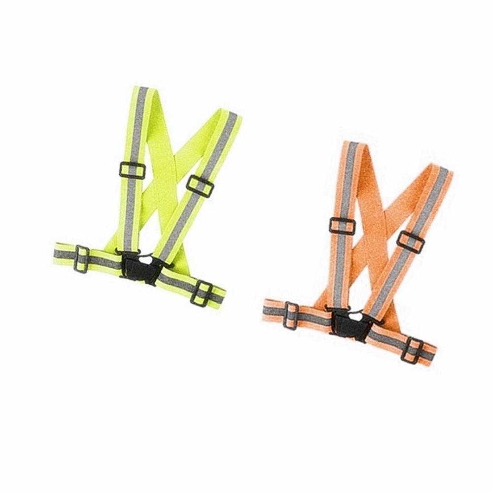 Oce 형광띠 안전벨트 야간 라이딩 야광 반사 X 조끼 라이더 배달 조끼 경비 방범 안전띠 형광 안전복 청소복