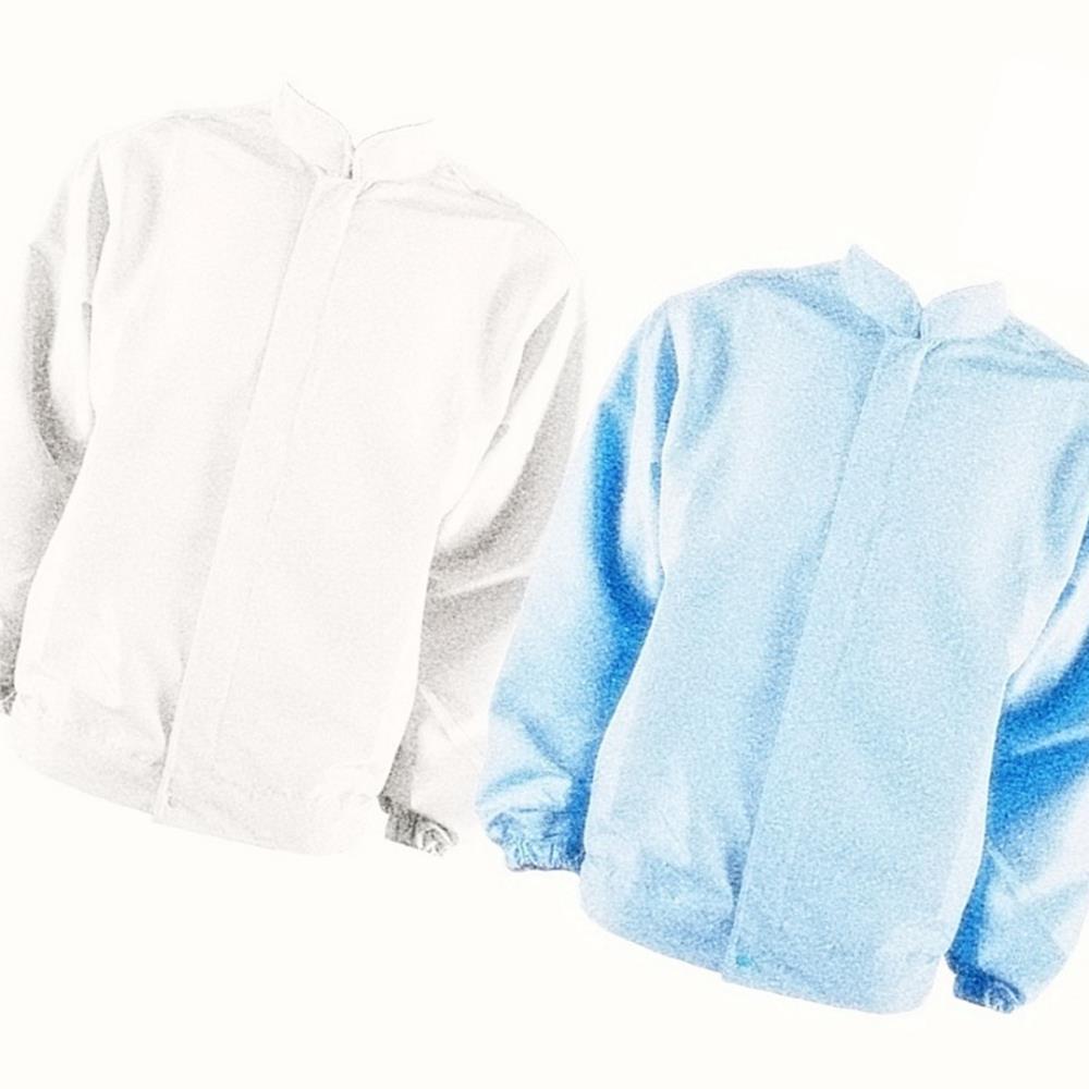 Oce 국산 방진복 상의 안전복 위생 얇은 점퍼 잠바 제약 바이오 크린룸 클린룸 무진 무균 위생복