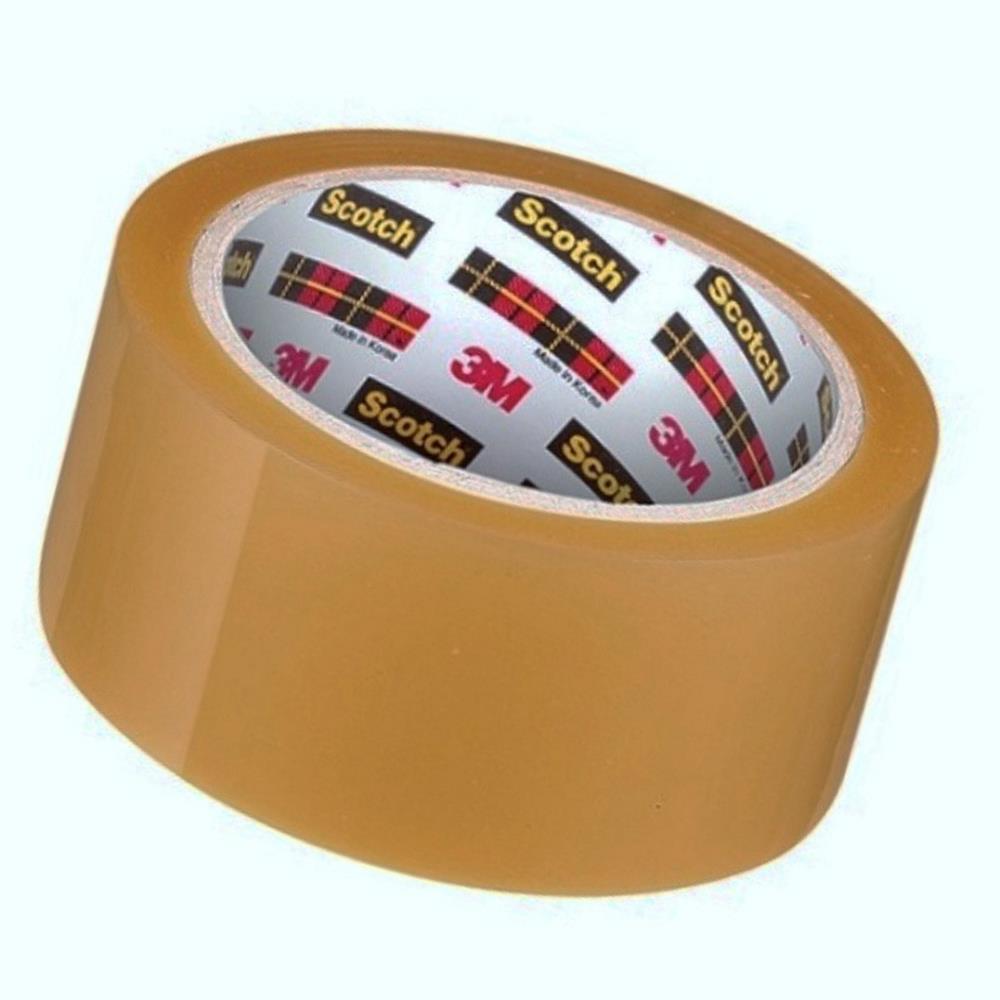 Oce 스카치 포장용 박스테이프 PK65 48mm x 50M 갈색 접착테이프 박싱 태이프 노랑 포장 테이프