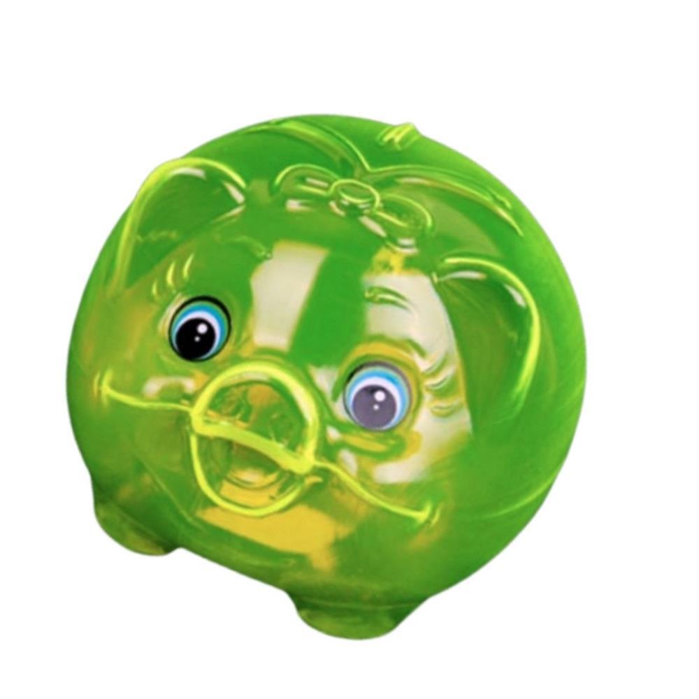 Oce 복돼지 투명 저금통 피그 뱅크 코인통 대 용돈 코인 케이스 머니 박스 모금함 피기뱅크