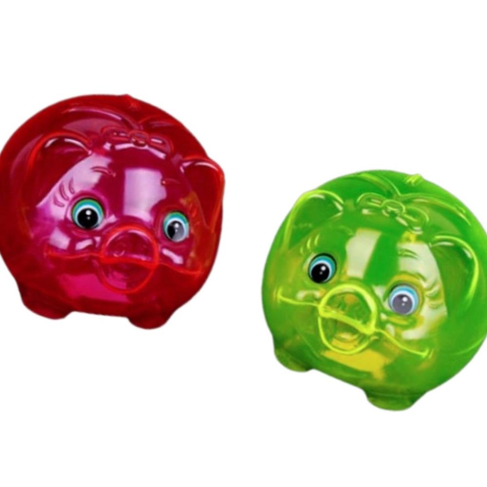 Oce 복돼지 투명 저금통 피그 뱅크 코인통 중 2ea 화이트 머니 상자  집들이 새해 선물 피기뱅크