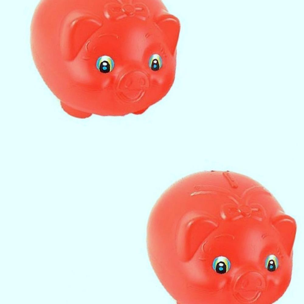 Oce 복고풍 레트로 옛날 저금통 피그 뱅크 코인통 중 2ea 플라스틱 동전함 용돈 코인 케이스 지폐 저금통