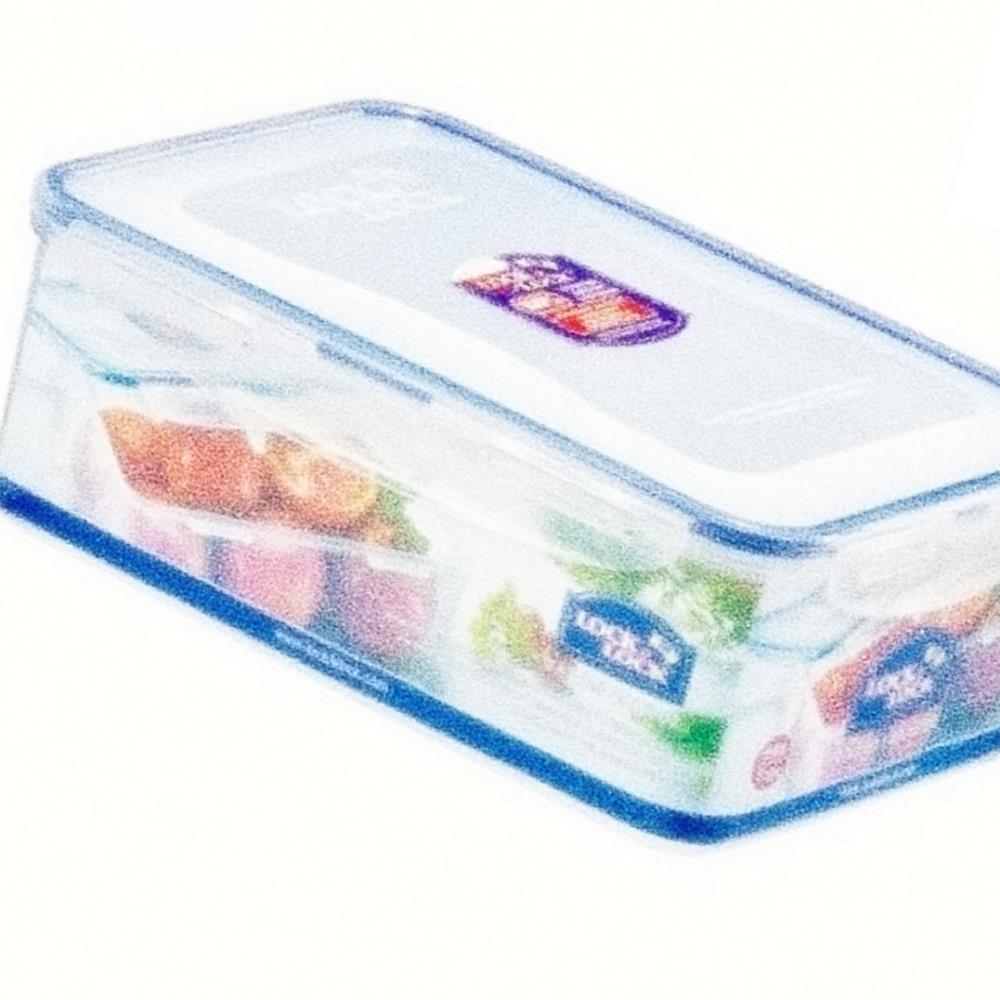 Oce 비스프리 뚜껑 투명 플라스틱 반찬 그릇 직사각 2.6L 샌드위치 도시락 냉장고 저장 간편용기 식품 소분 정리