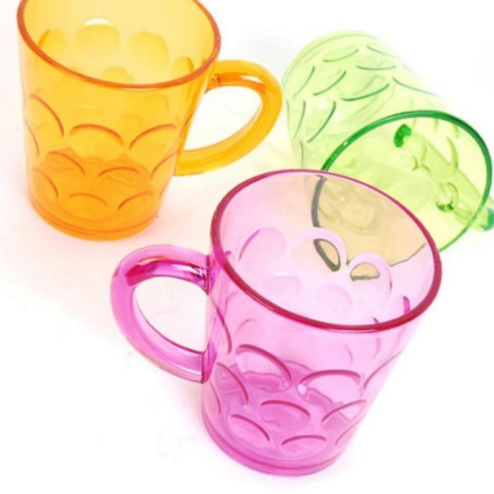 Oce 버블 디자인 플라스틱 손잡이 컵 소형 물방울 무늬 예쁜 물잔 plastic cup