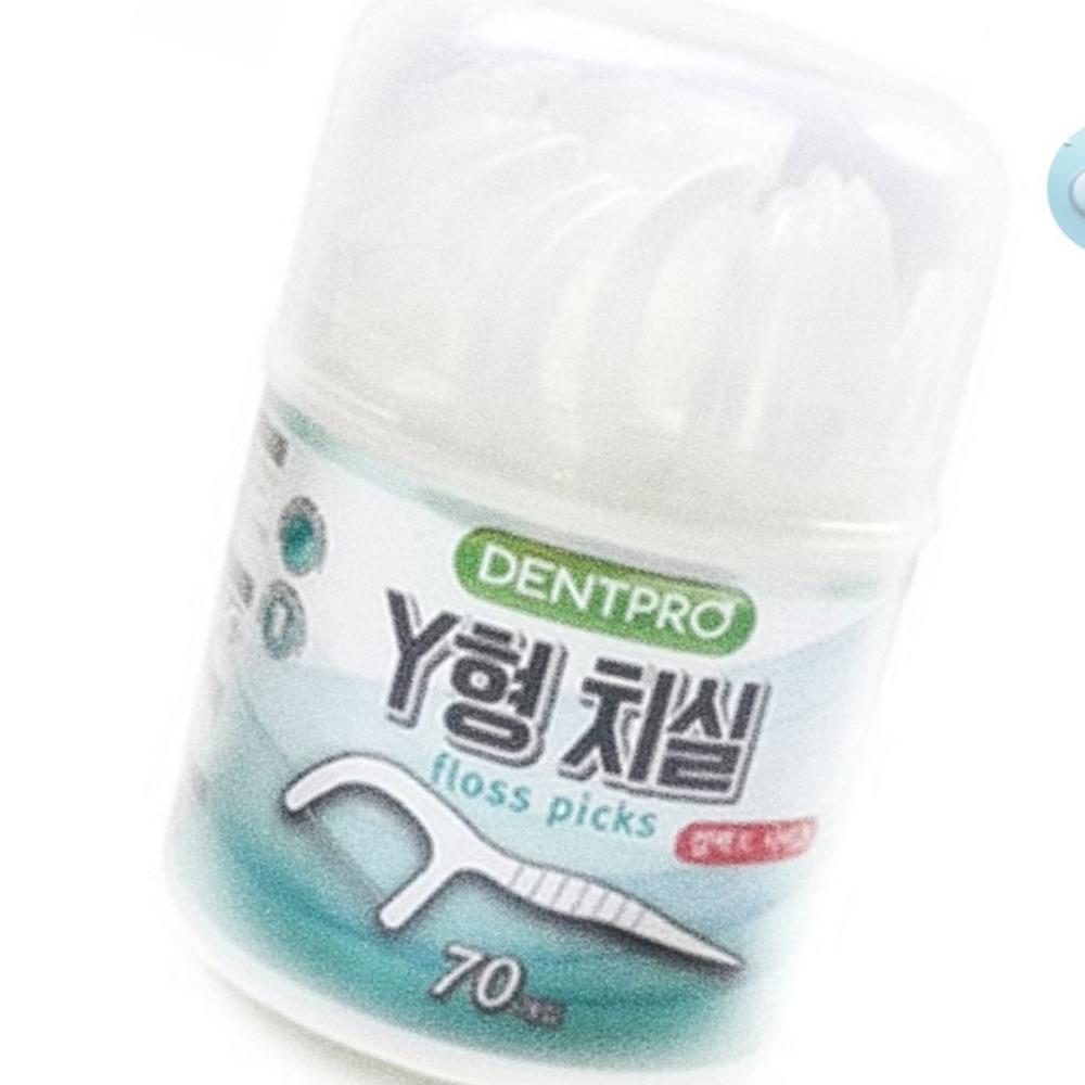 Oce 손잡이형 치실 이쑤시개 충치예방 민트향 첨가 70ea 치과 병원 치간칫솔 1회용 일회용 dental floss