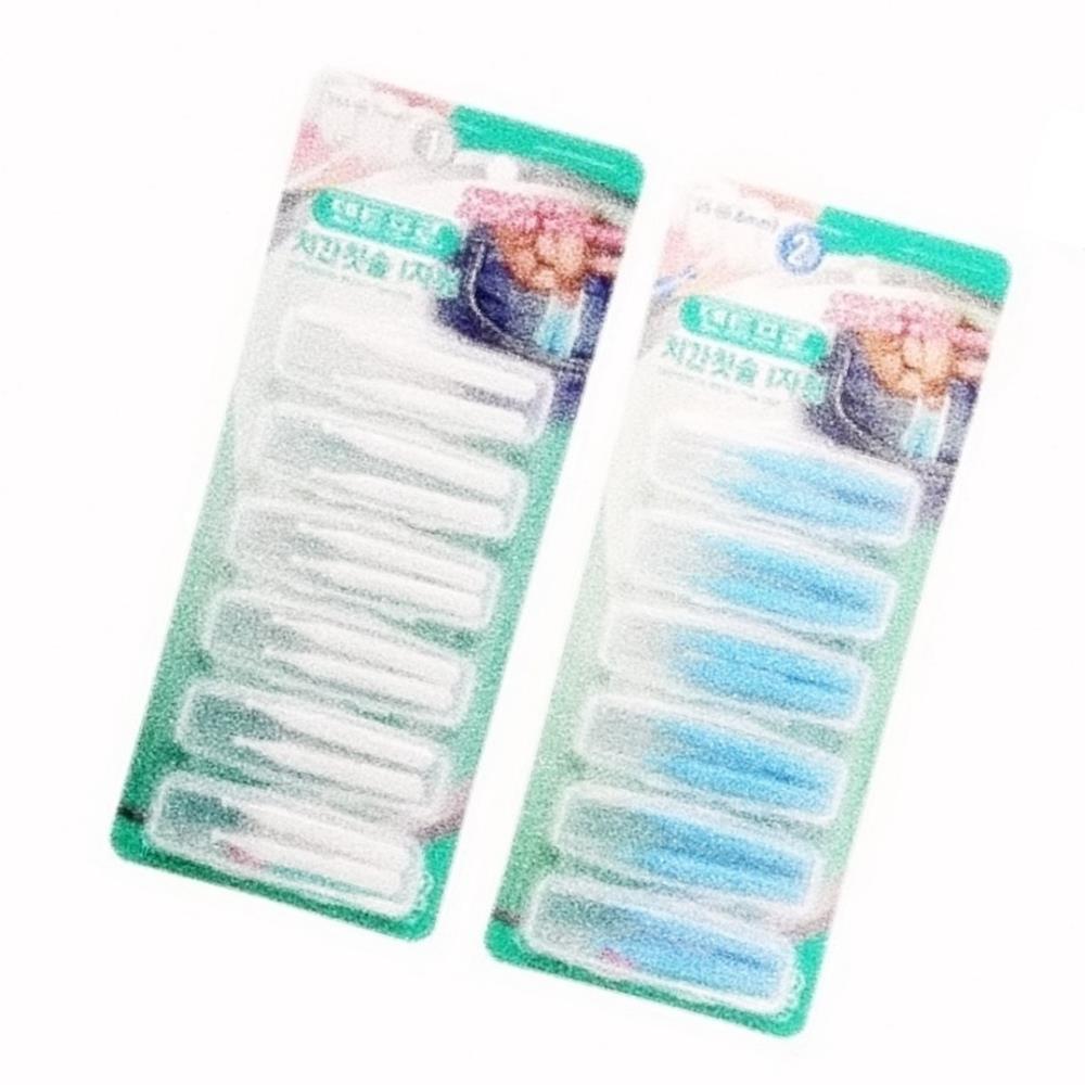 Oce 독일산와이어 일자형 치간칫솔 이쑤시개 12p단계별2종 구강 관리 1회용 다회용 치주질환 잇몸