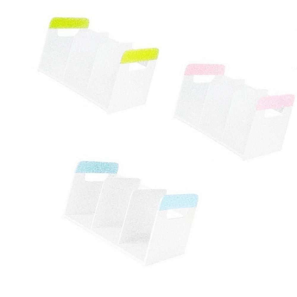 Oce 국산가볍고튼튼한 3칸 책꽂이 파일꽂이 양쪽손잡이3종 교과서 정리 책 거치대 플라스틱 책꽂이