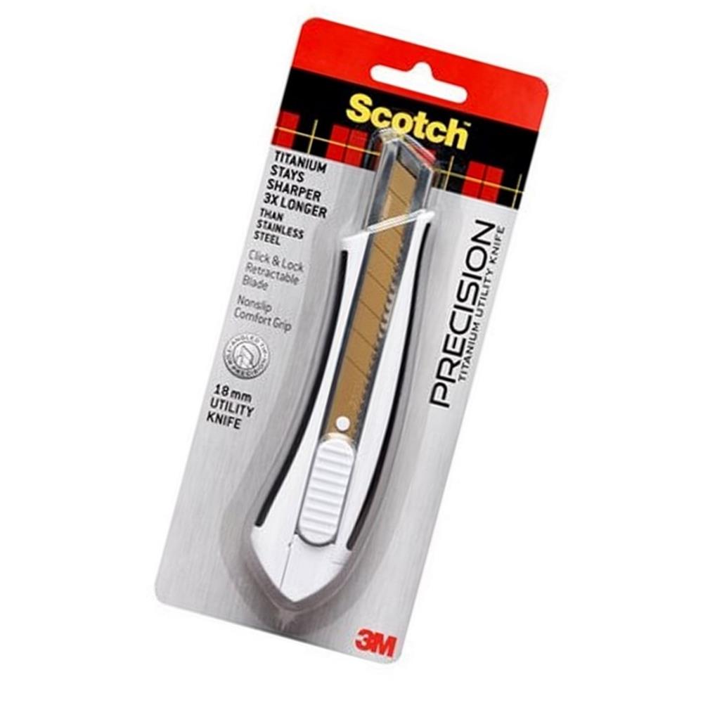 Oce 뛰어난 내구성 티타늄 안전컷팅 사무용칼 대형 18mm 티타늄문구칼 특수코팅 사무실칼 대형 커터칼