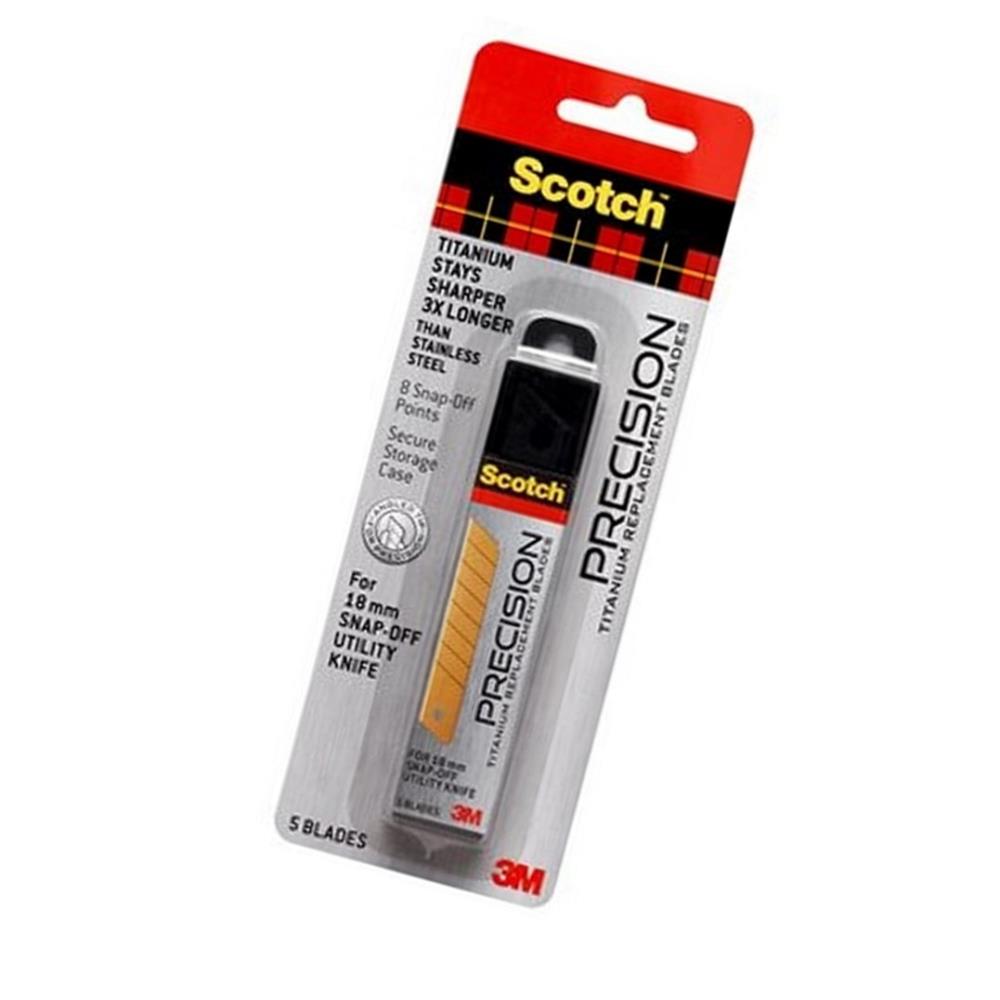 Oce 뛰어난 내구성 티타늄 안전컷팅 사무용칼 18mm 리필 특수코팅 사무실칼 학생용칼리필 잘라쓰는문구용칼심