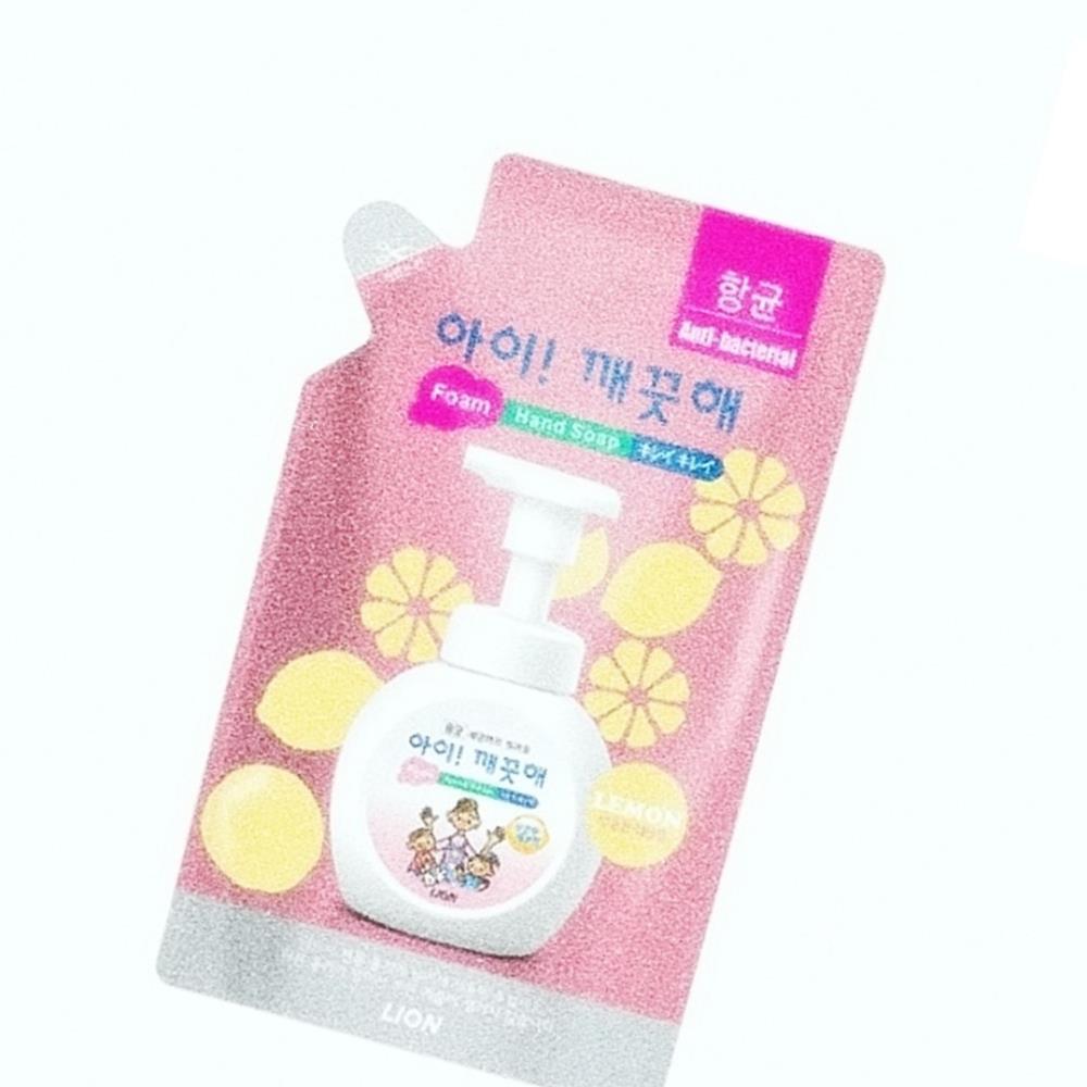 Oce 미세먼지 세균 씻는 거품 손 세정제 레몬향 리필 물 액체 비누 학원 가정 버블 손 세척