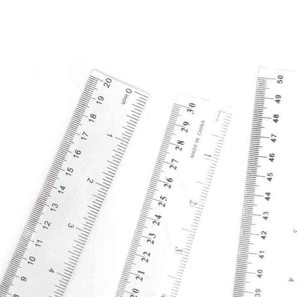 Oce 학용품 플라스틱 센티 인치 직자 20cm 투명 투명 작은 소형 스트레이트 인치자