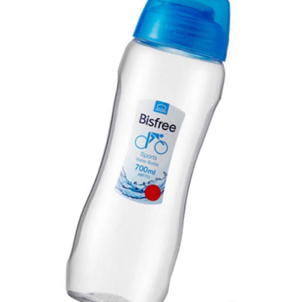 Oce 비스프리 트라이탄 뚜껑있는 휴대용 투명 물통 700ml 플라스틱 실리콘 워터보틀 헬스장 자전거