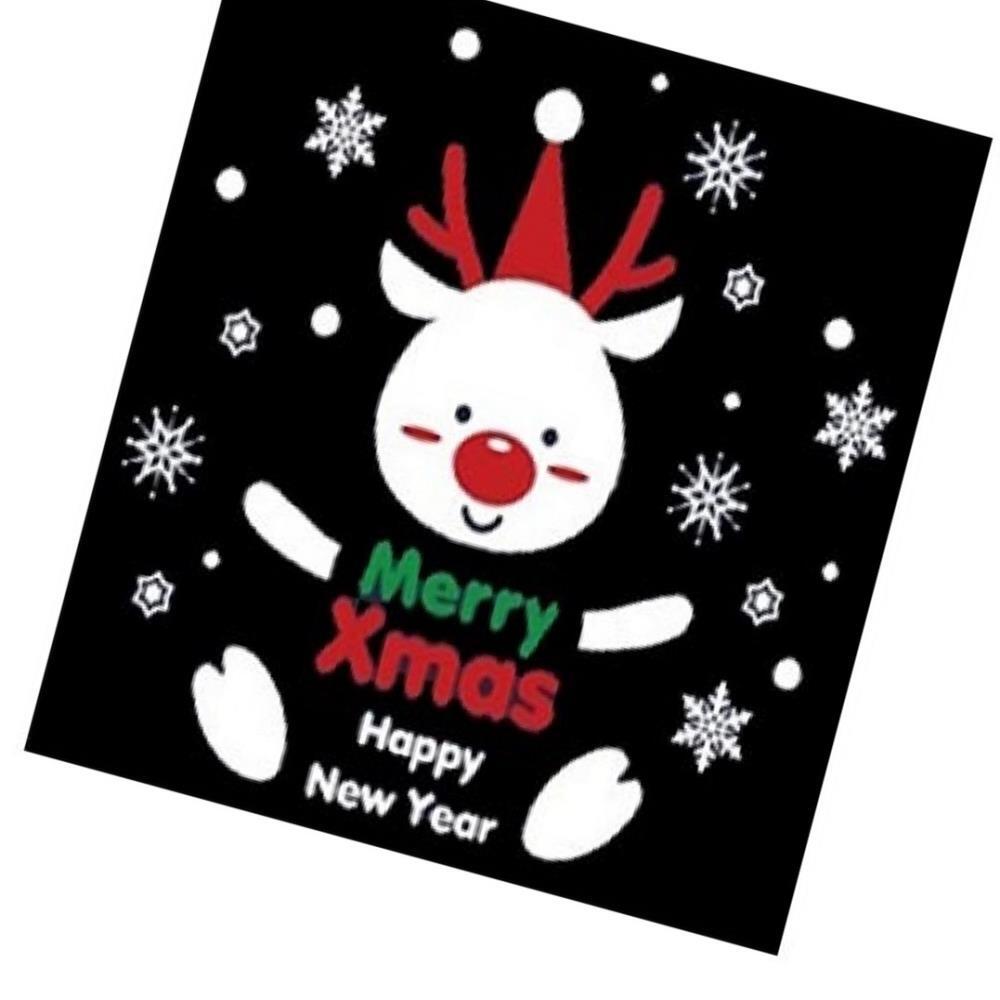 Oce 성탄절 유리창 스티커 귀연운 루돌프 크리스마스 장식 인테리어 윈도우 필름 겨울 포인트 벽지