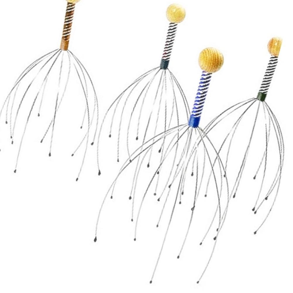 Oce 둥근 프라스틱 스텐 톡톡 두피자극 머리 마사지기 효자손 reflexology 머리빗질