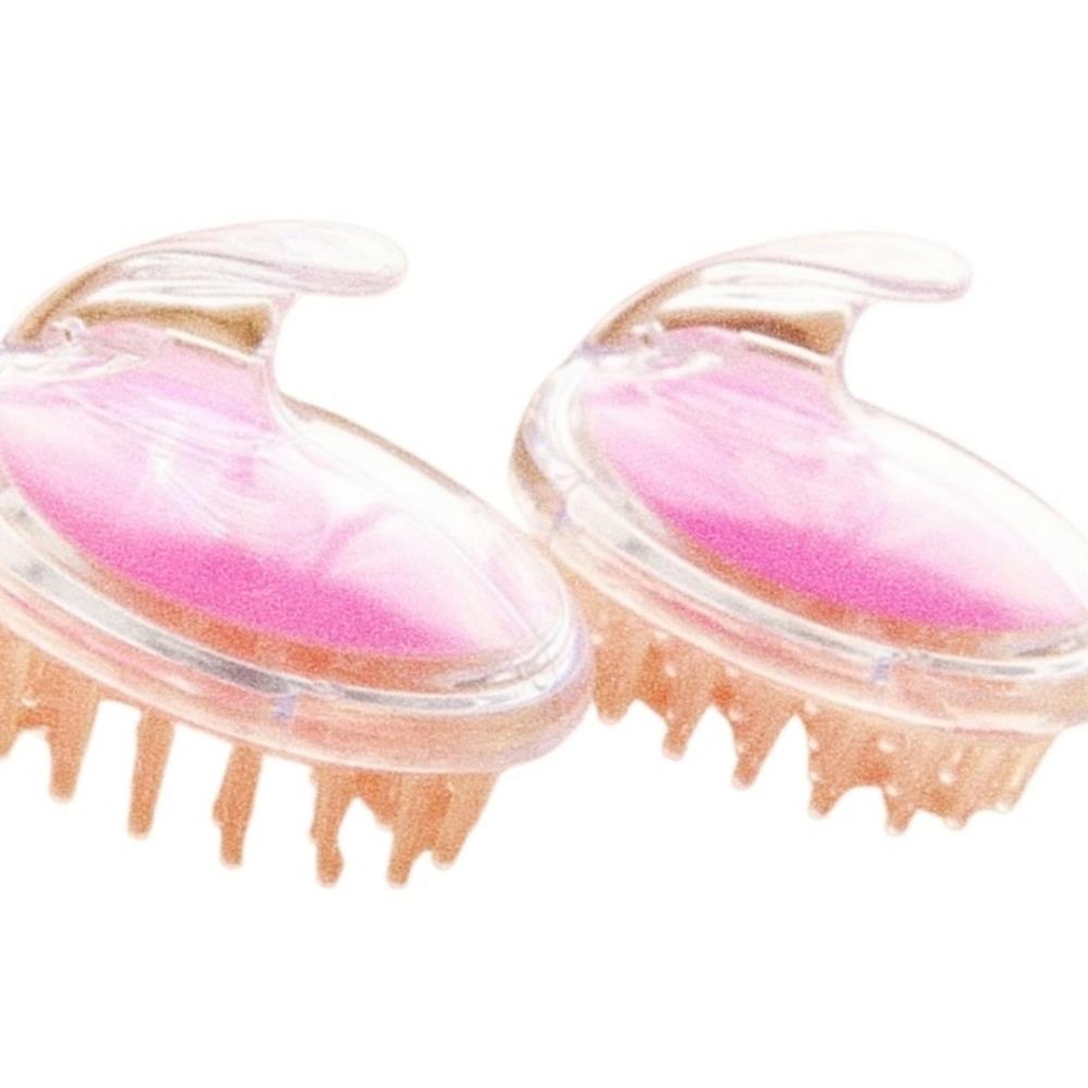 Oce 셀프지압 실리콘 두피 케어 브러시 돌기 자극빗 휴대용 안마기 지압 브러시 근육 이완