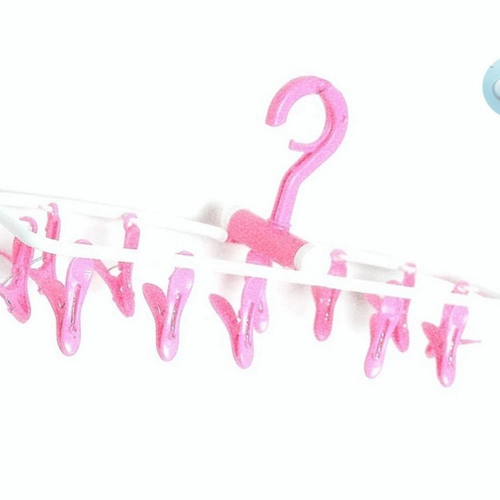 Oce 양말 수건 속옷 건조 집게 12p 플라스틱 빨래걸이 세탁물 걸이 후크 라인 끈 드라이 행거