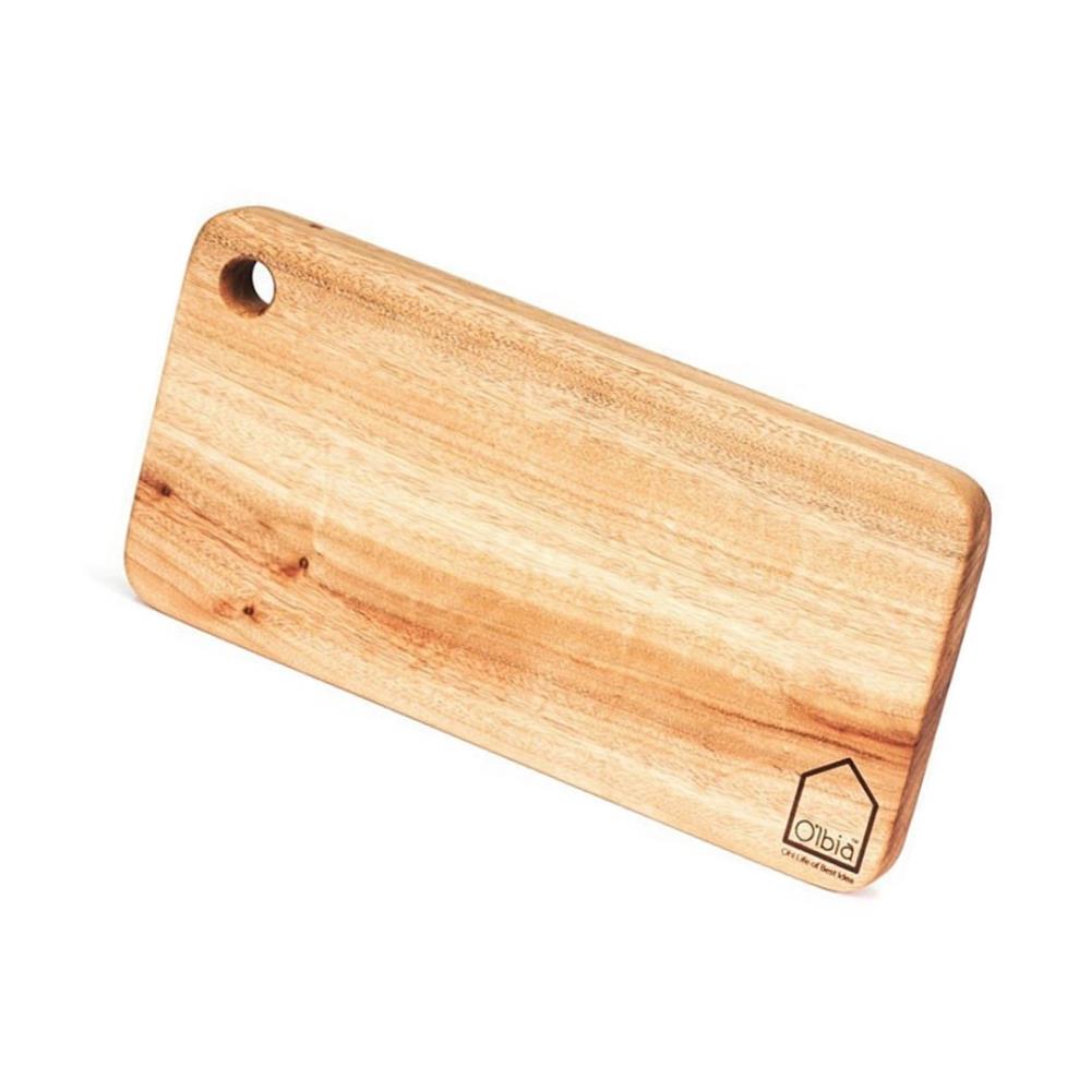 Oce 캄포 나무 걸이형 수제 통도마 36cm x 18cm 나무결 핸드메이드 통원목 취사도구