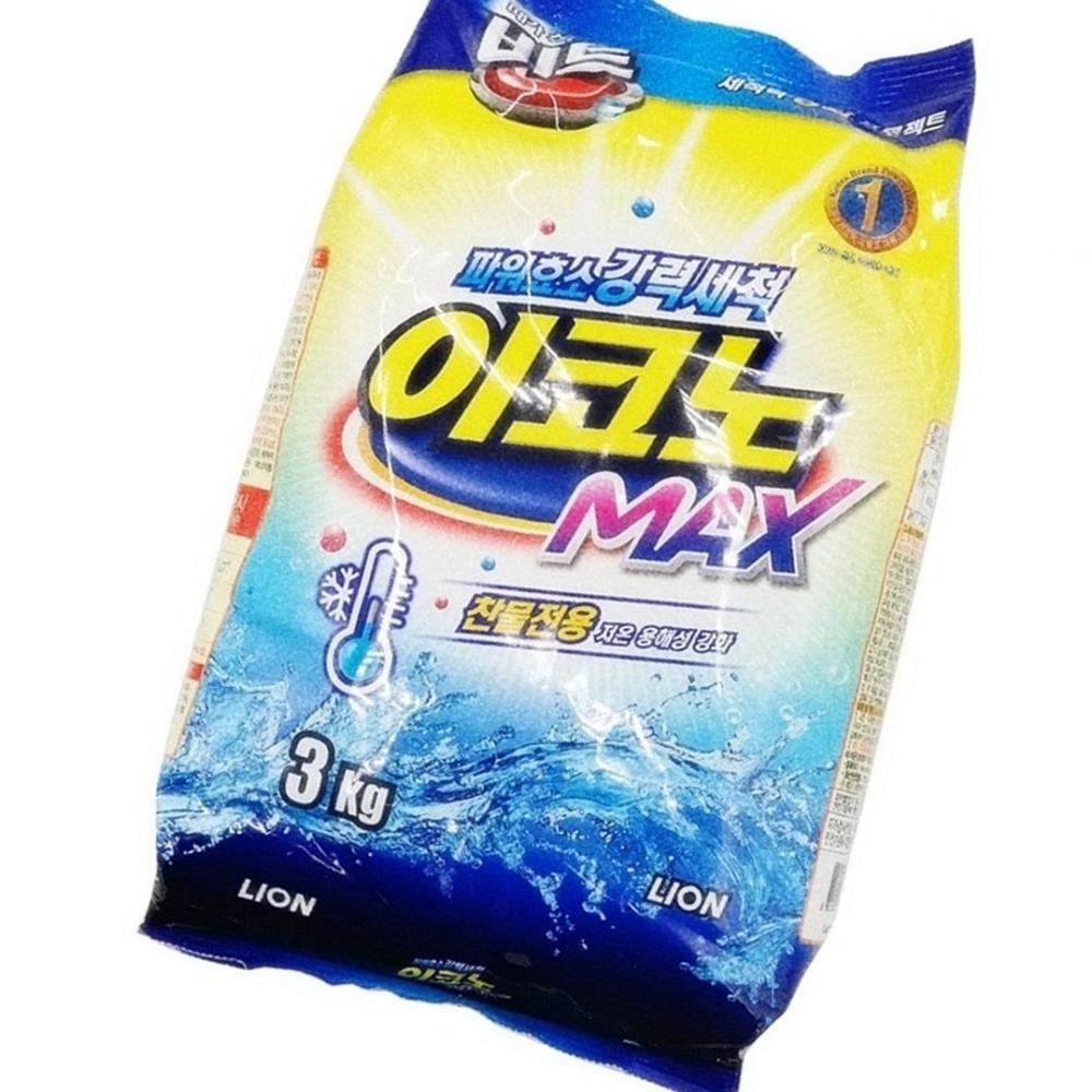Oce 식물성 거품 찬물 세탁 탁월 분말 가루 비누 3kg 모텔 여관 식당 업소용 대용량 통돌이 세탁 용품