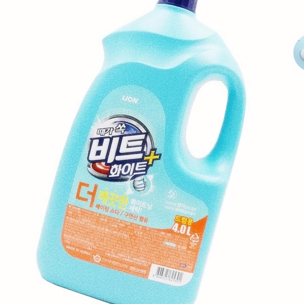 Oce 드럼용 베이킹소다 구연산함유 화이트닝 액체 비누 4L 찌든 때 오염방지 모텔 여관 식당 드럼 세탁 전용