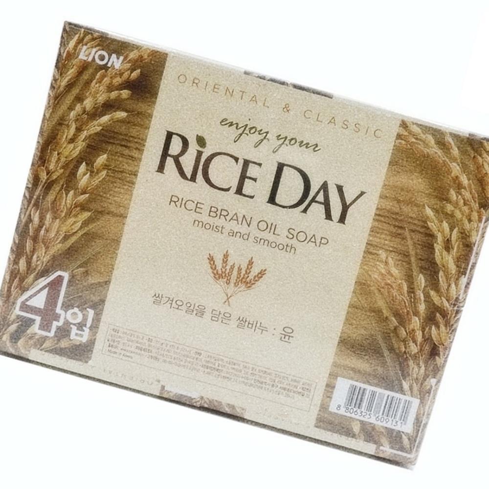 Oce 자연 보습 성분 쌀 비누 라이스 브랜 오일 함유 4개입 클렌징 바 폼 핸드 워시 세수 세면 비누