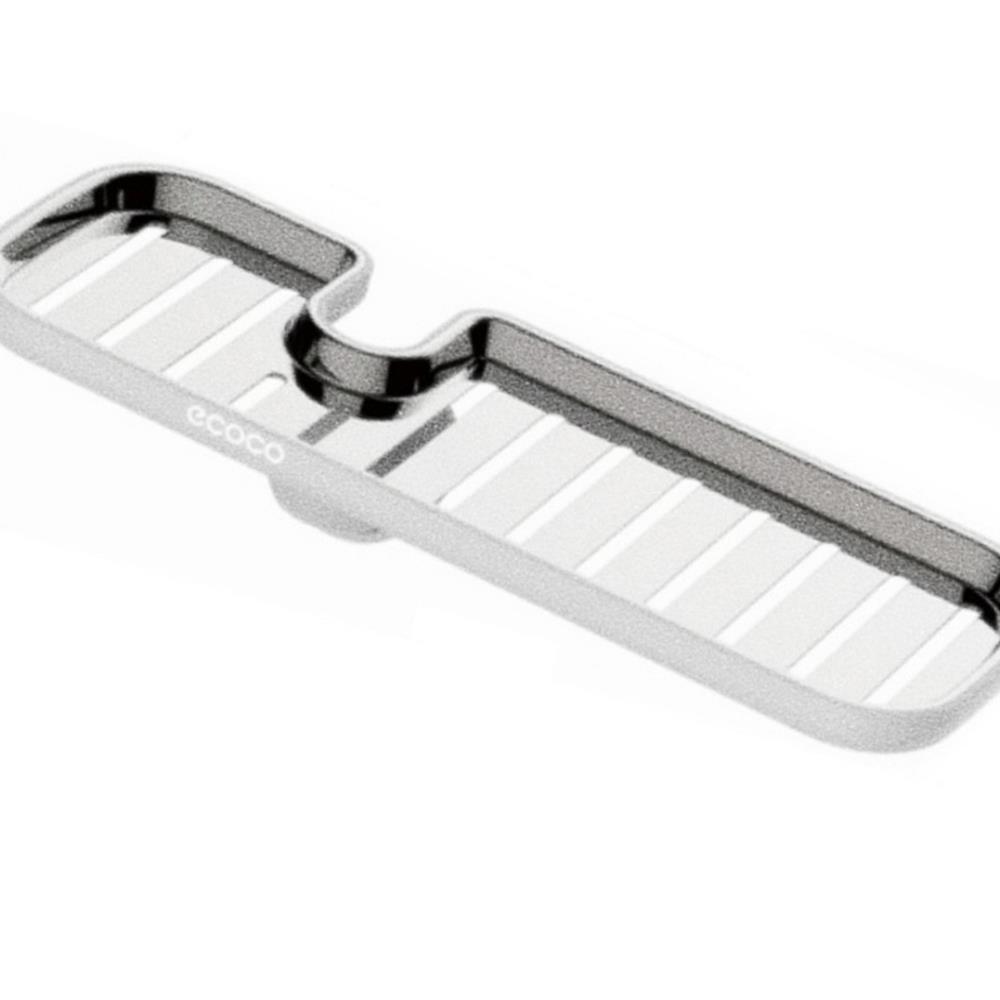 Oce 수도꼭지 부착 선반 비누 샴푸 퐁퐁 수세미 거치대 L 욕실 샤워기 수납 치약 칫솔 받침 주방 정리 용품