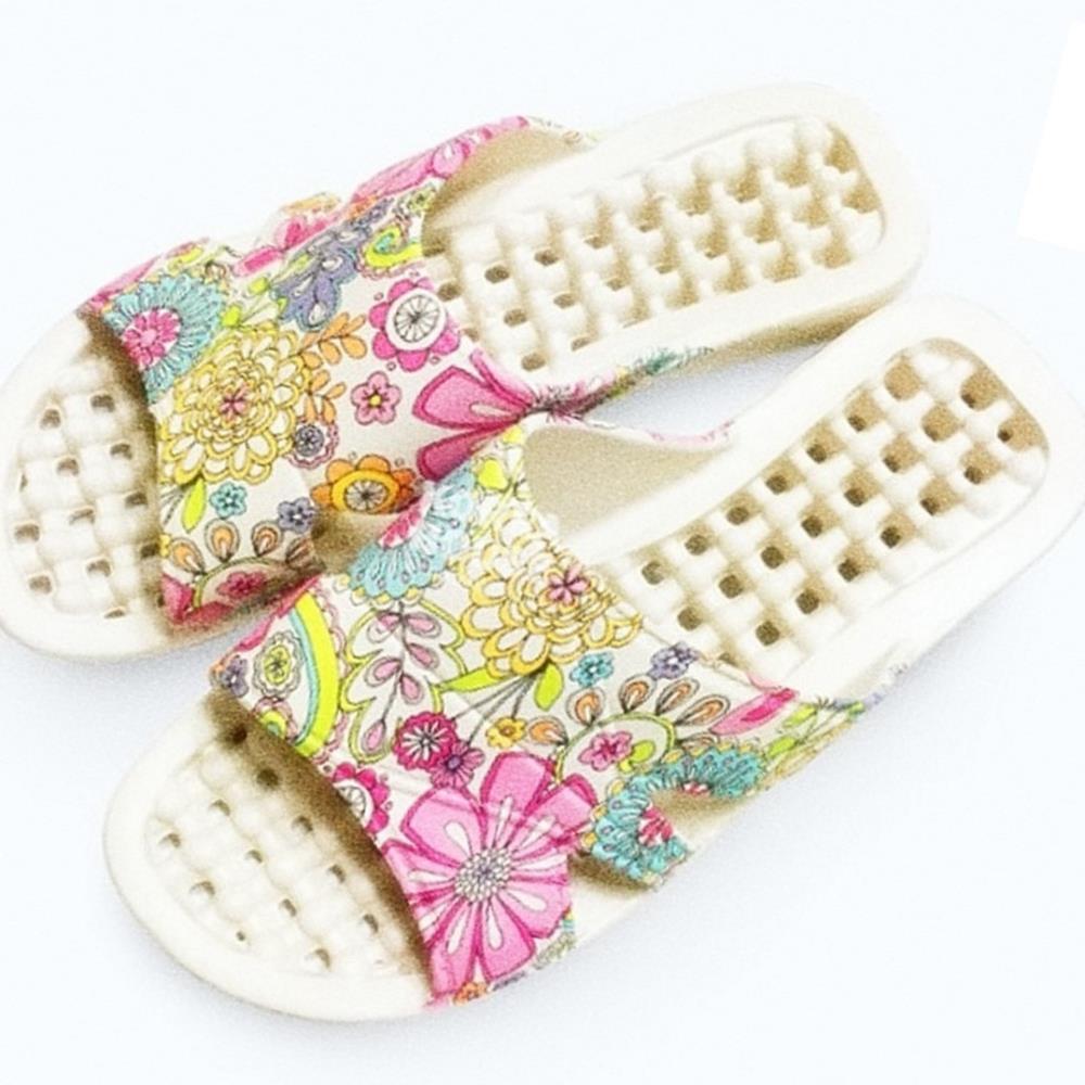 Oce 물 잘 빠지는 욕실 화장실 신발 트임 욕실화 꽃무늬 빠른 건조 물청소 세차장 EVA 소재