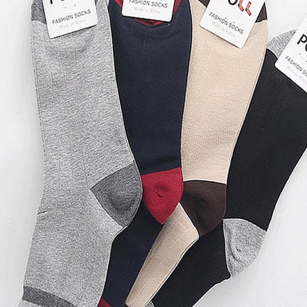 Oce 면혼방 남자양말 중목골지-그레이 3켤레 men hose man stocking 앞뒤꿈치배색 남성양말