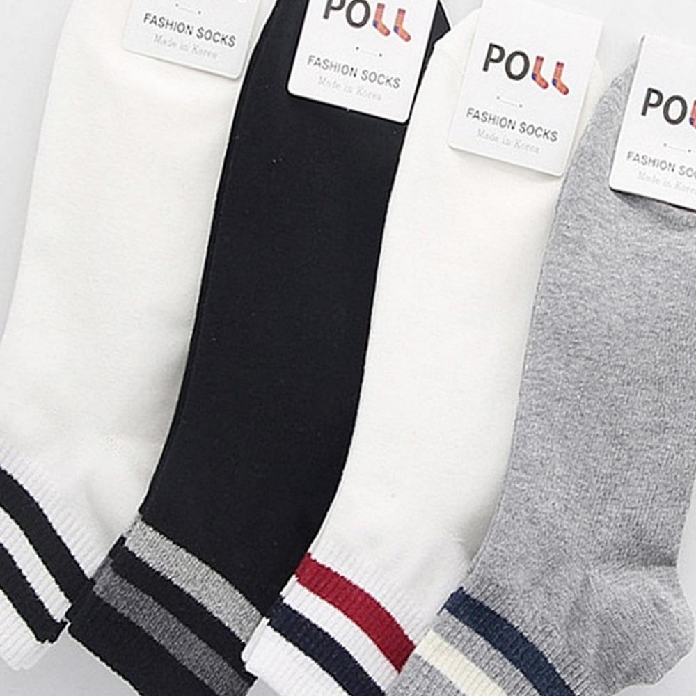 Oce 면혼방 깔끔 남자 발목양말-빨흰색 3켤레 manstocking 가을면바지 중간양말