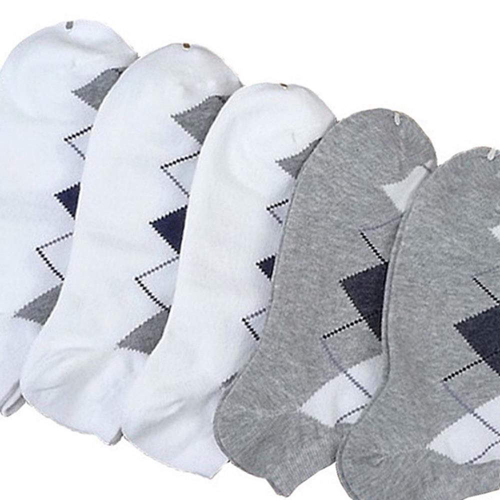 Oce 남성 발목 면혼방 국산 다이아 패턴 양말 색상 5ea켤레 남자 기본 발목 복숭아뼈 혼합 캐쥬얼 삭스