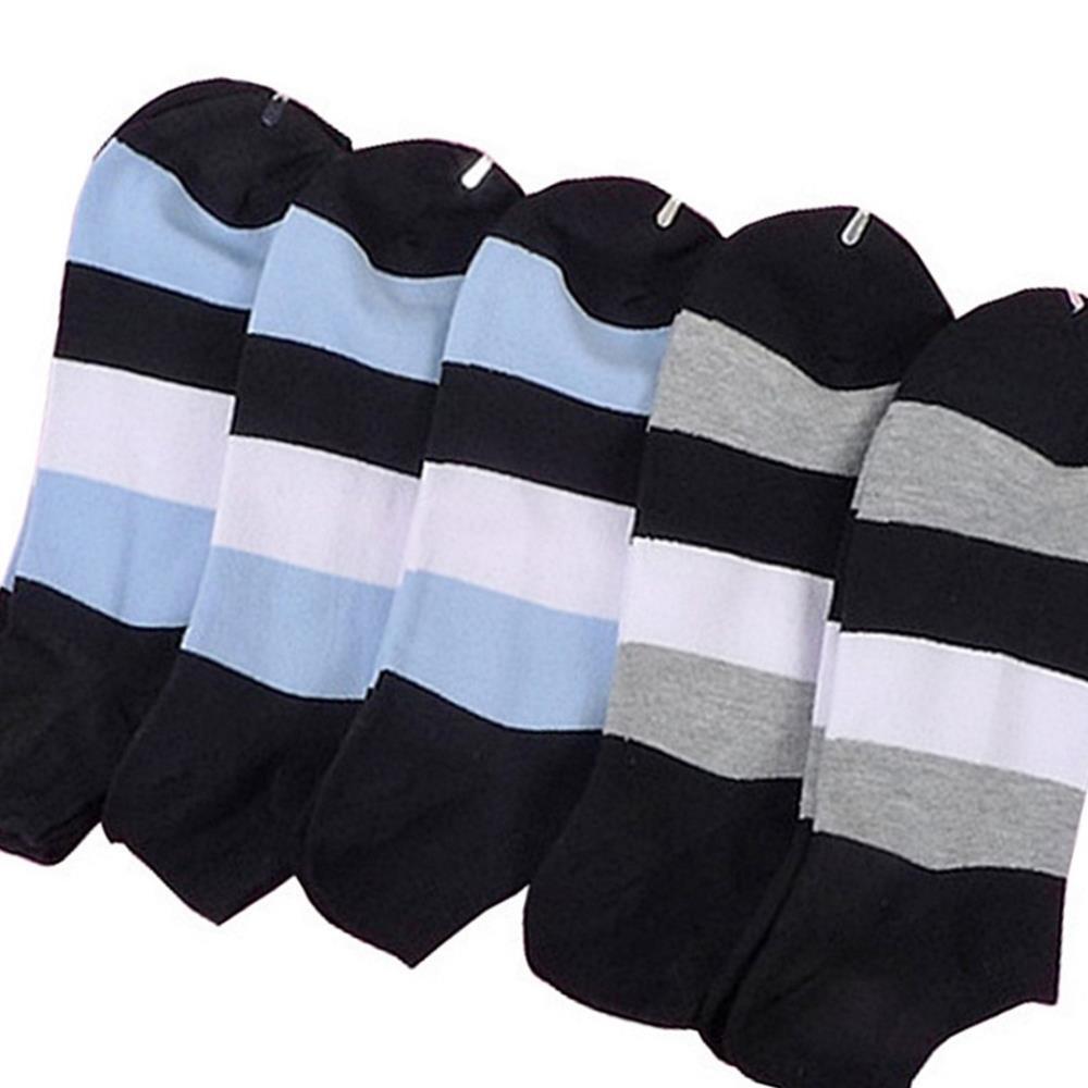 Oce 남성 발목 면혼방 국산 굵은 줄 양말 검회흰 5ea켤레 스트라이프 단목 덧신 캐쥬얼 삭스