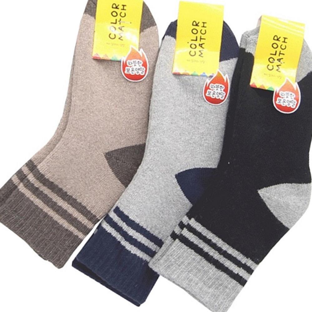 Oce 베이직 발목 쫀쫀 아동양말 5-6세 3켤레 푹신한 쿠션 취침 명절선물