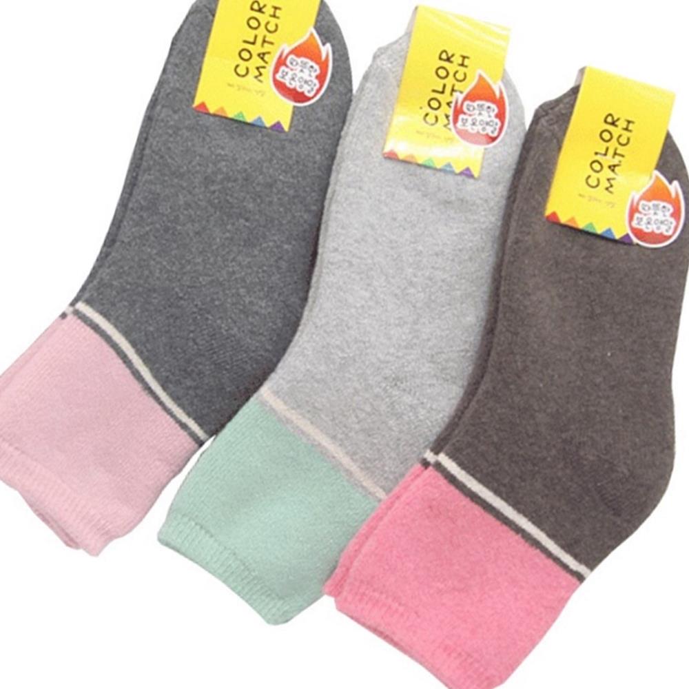 Oce 투칼라 비비드 아동양말 5-6세 3켤레 중목 중간 어린이 유치원생