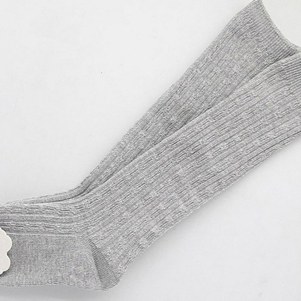 Oce 꽈배기골지 긴 아동양말 5-6세 베이지 1켤레 면혼방 통파일 torsade 가을 겨울