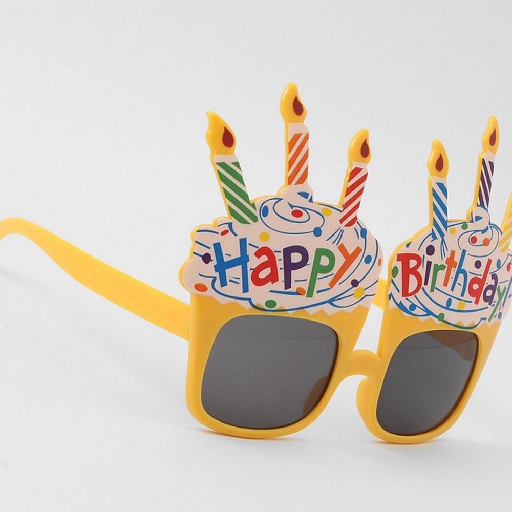Oce 생일초 안경 파티 선글라스 옐로우 썬글래스 썬글라스 케이크 양초 썬그라스