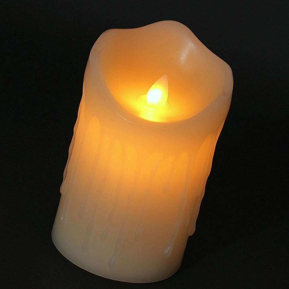 Oce 리얼 왁스 전기 촛불 파라핀 양초 12.5cm 미니 조명 전자 양초 생일 파티 무드등