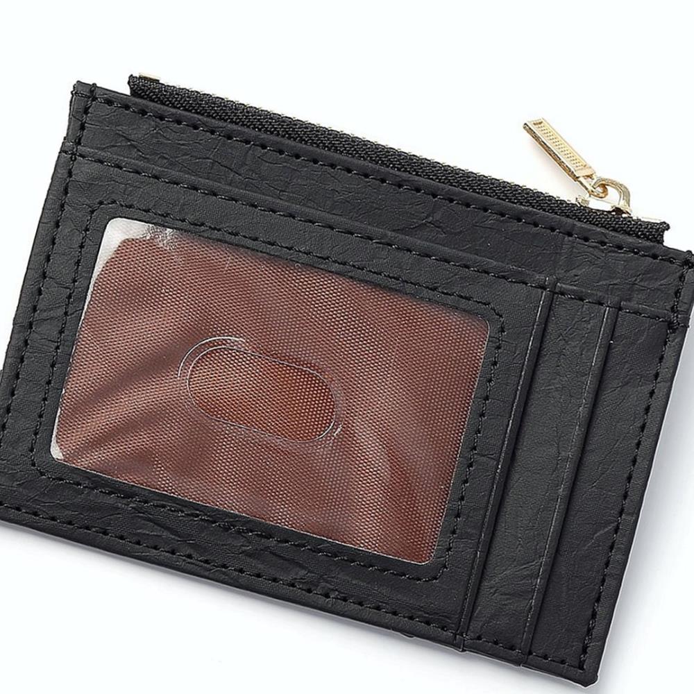 Oce 수납 포켓 레더 신분증 얇은 지갑 블랙 라운딩 카드지갑 손지갑 골프 현금 지폐 지갑