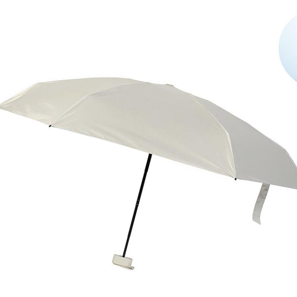 Oce 화이바 암막 6단 초미니 우산겸 양산 아이보리 썬쉐이드  썬세이드 가벼운 단우산 컴팩트 작은 우양산